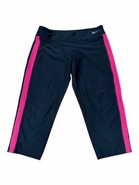 Nike Dri-FIT Girls XL Black Pink Athletic Capri Leggings